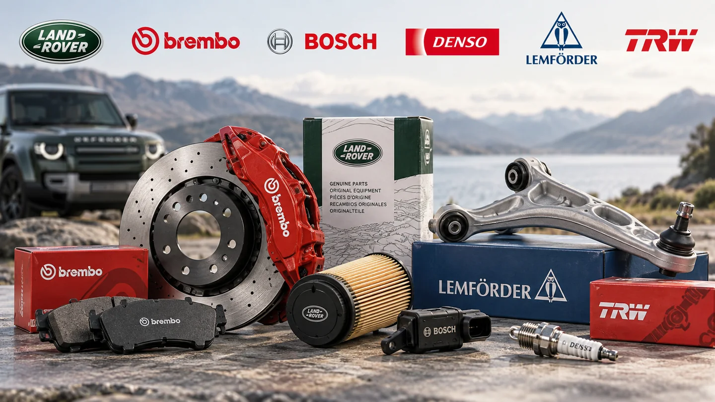 Оригинальные и альтернативные автозапчасти Land Rover: Brembo, Bosch, Denso, Lemforder и TRW